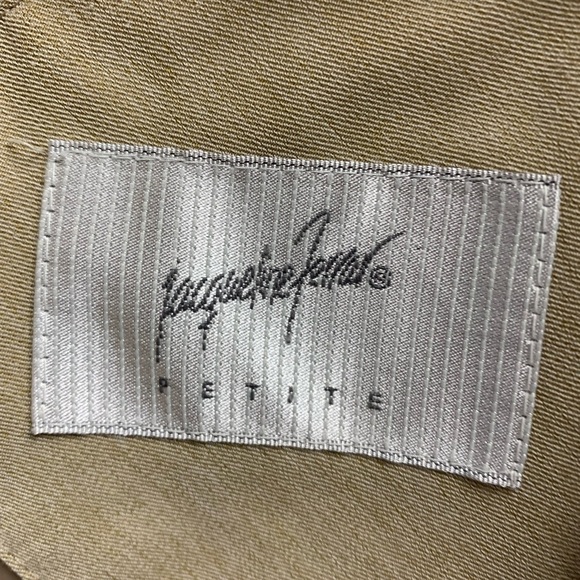 Jacqueline Ferrar vintage petite trench coat size 8P L47in 21in pit - Picture 8 of 10